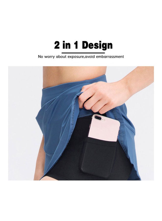 Quick Dry Ruffled Sport Skirt Blue  - Image 2