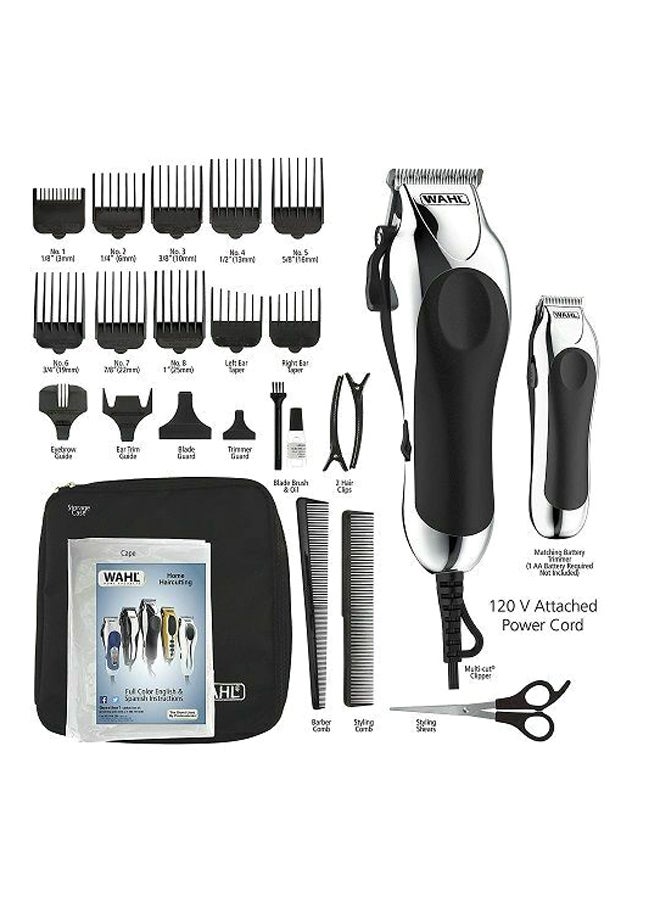 WAHL Deluxe Chrome Pro Hair Beard Clipping And Trimming Black/Silver - Image 5