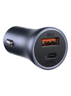 Baseus Fast Car Charger Adapter 40W Dual USB Quick Charge QC 3.0 and PD Fast Charging Car Plug for iPhone 15 Pro Max/15 Pro/15 Plus/14/13 Pro Max/12/11, iPad Pro/mini 6,Samsung S23/S22, Huawei Mate20,Etc Dark Grey  - Image 1
