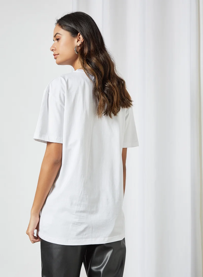 Sivvi x GenM Front  Graphic Print T-Shirt White