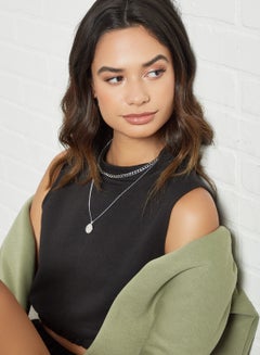 Sivvi x GenM Sleeveless Fleece Crop Top Black  - Image 4