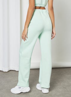 Sivvi x GenM Fleece Wide Leg Jogger Green  - Image 3