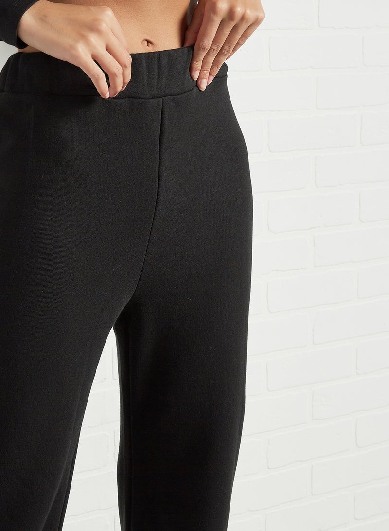 Sivvi x GenM - Fleece Wide Leg Jogger Black - Image 1