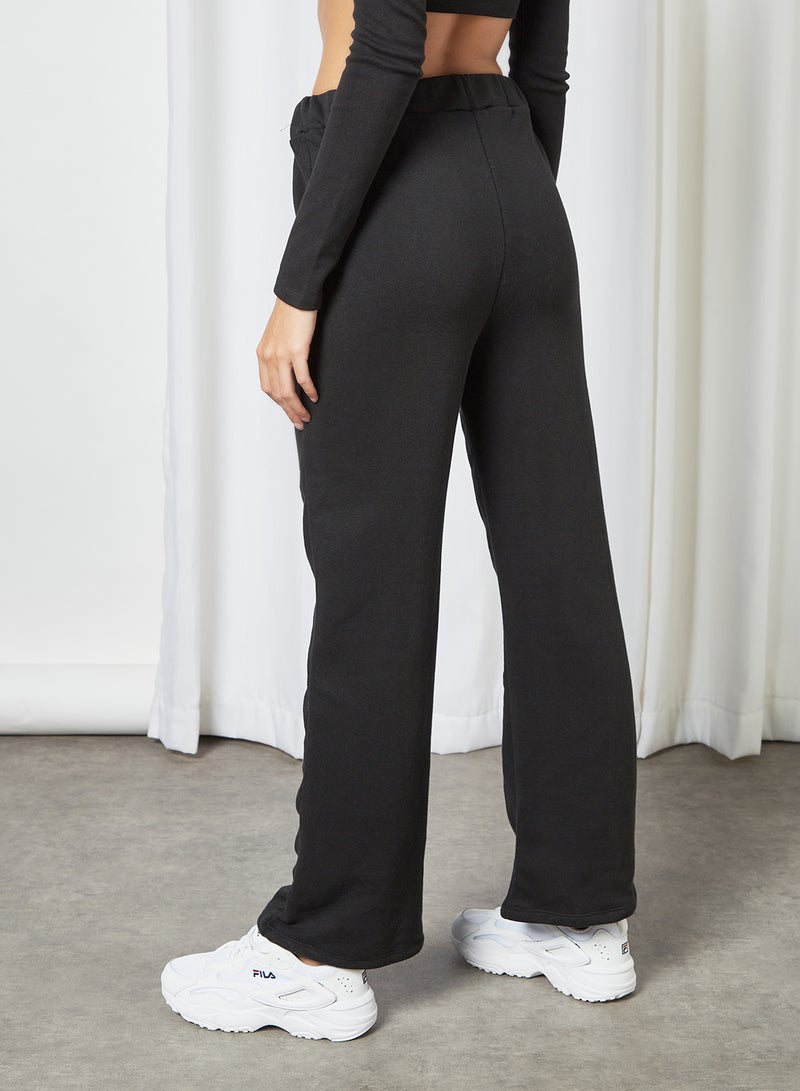 Sivvi x GenM - Fleece Wide Leg Jogger Black - Image 1