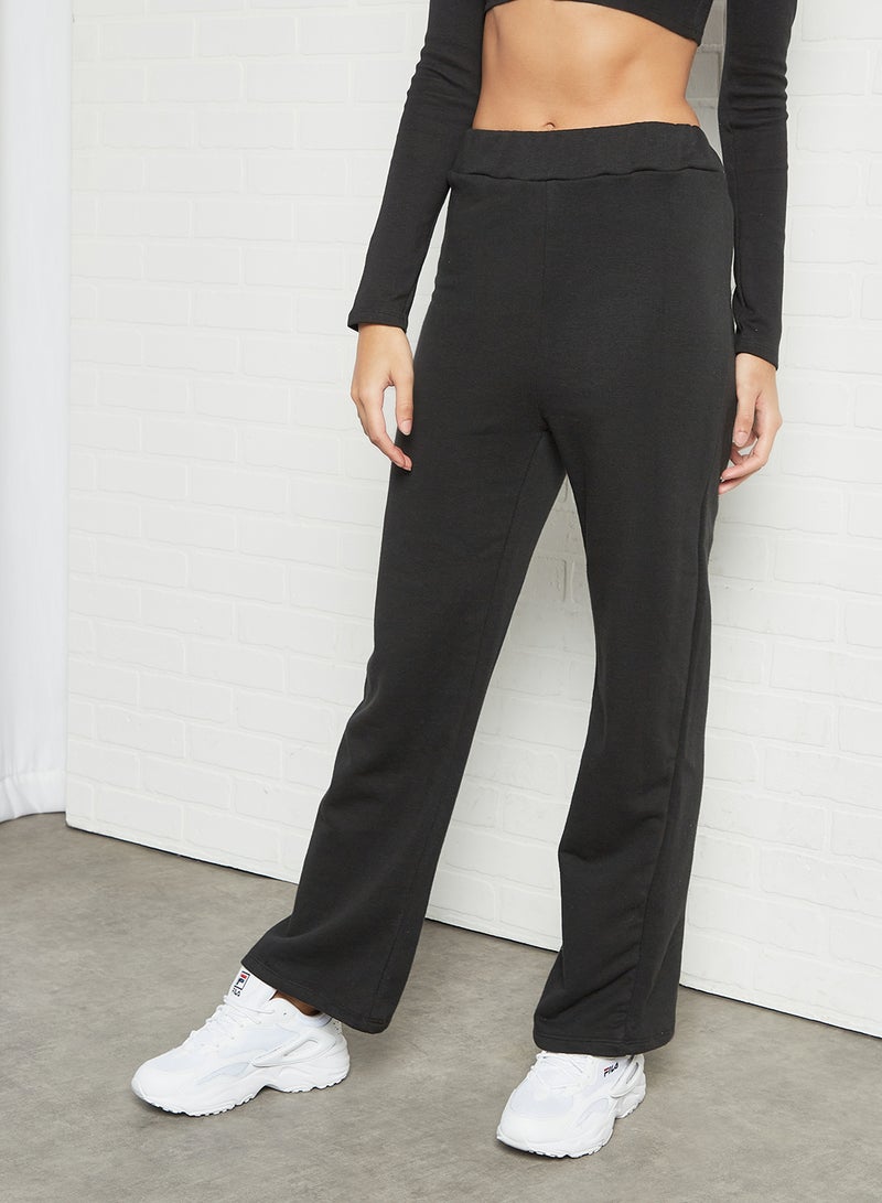 Sivvi x GenM - Fleece Wide Leg Jogger Black - Image 1