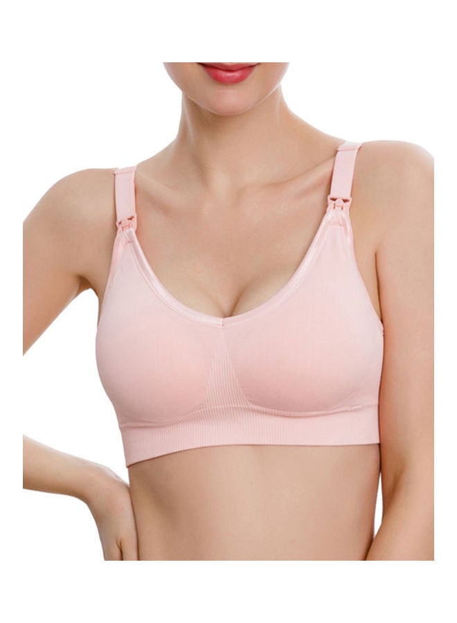 Generic - Solid Nursing Bra Pink - Image 1