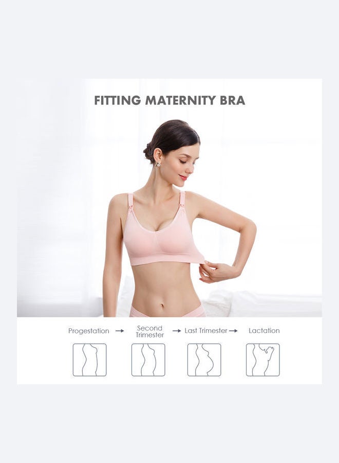 Generic - Solid Nursing Bra Pink - Image 1