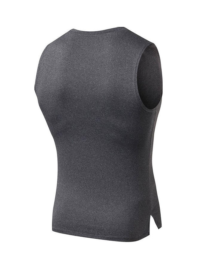 Generic - Solid Sleeveless Vest Grey - Image 1