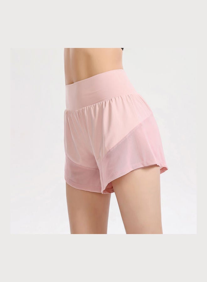 2-in-1 Style Breathable Sports Shorts Pink  - Image 4