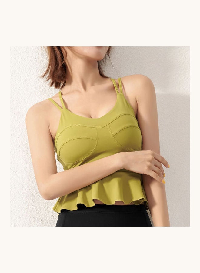 Solid Sports Bra Green - Image 1