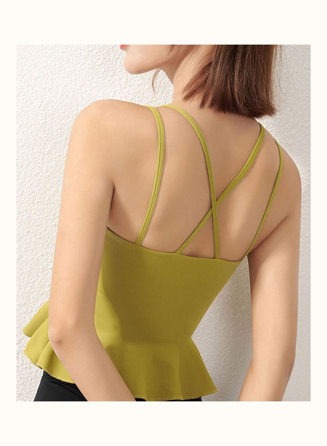 Solid Sports Bra Green - Image 3