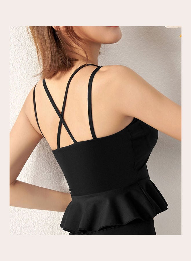 Solid Sports Bra Black - Image 2