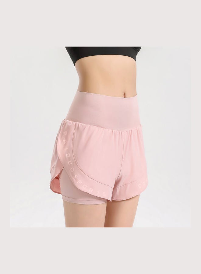 2-in-1 Style Breathable Sports Shorts Pink  - Image 1