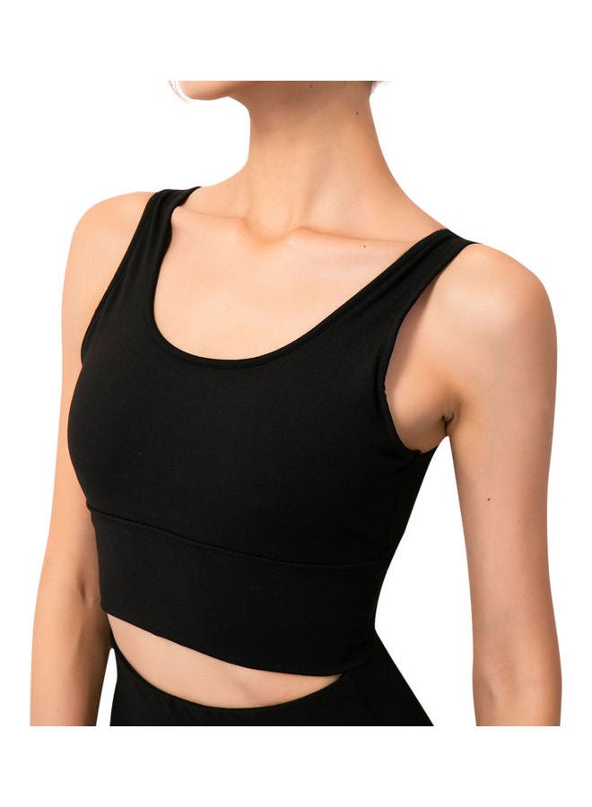 Solid Sports Bra Black - Image 1