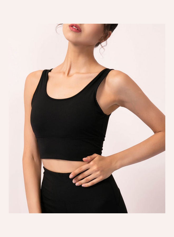 Solid Sports Bra Black - Image 3