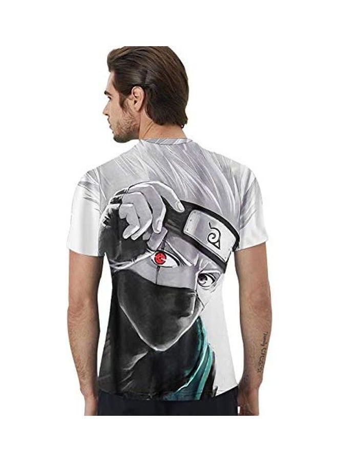 Generic - Anime Naruto Hatake Kakashi Printed T-Shirt Multicolour - Image 1