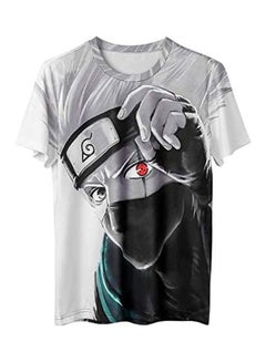 Anime Naruto Hatake Kakashi Printed T-Shirt Multicolour