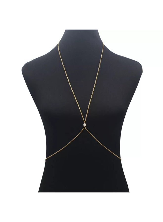 Miracle Empire Natural Pearl 18K Gold Plated Waist Chain With Extra Extension  - Image 1