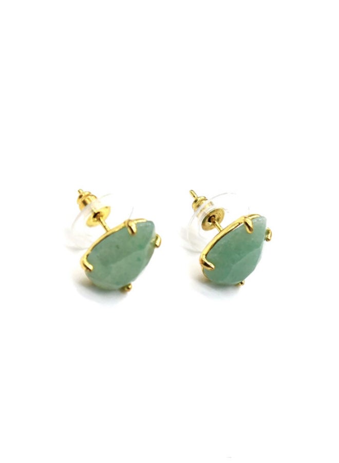Miracle Empire Natural Aventurine Genuine Stone Earrings - Image 1