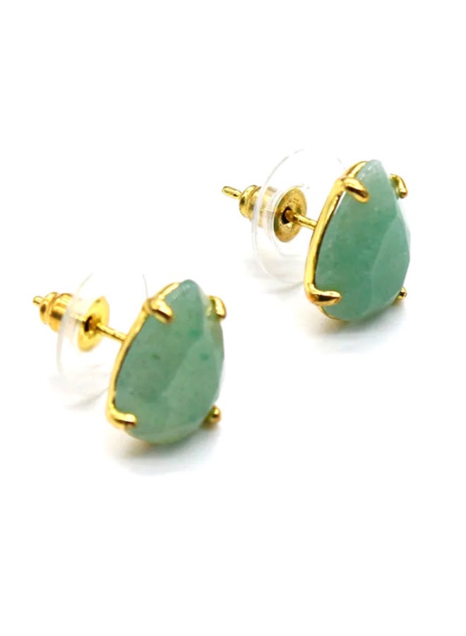 Miracle Empire Natural Aventurine Genuine Stone Earrings - Image 3