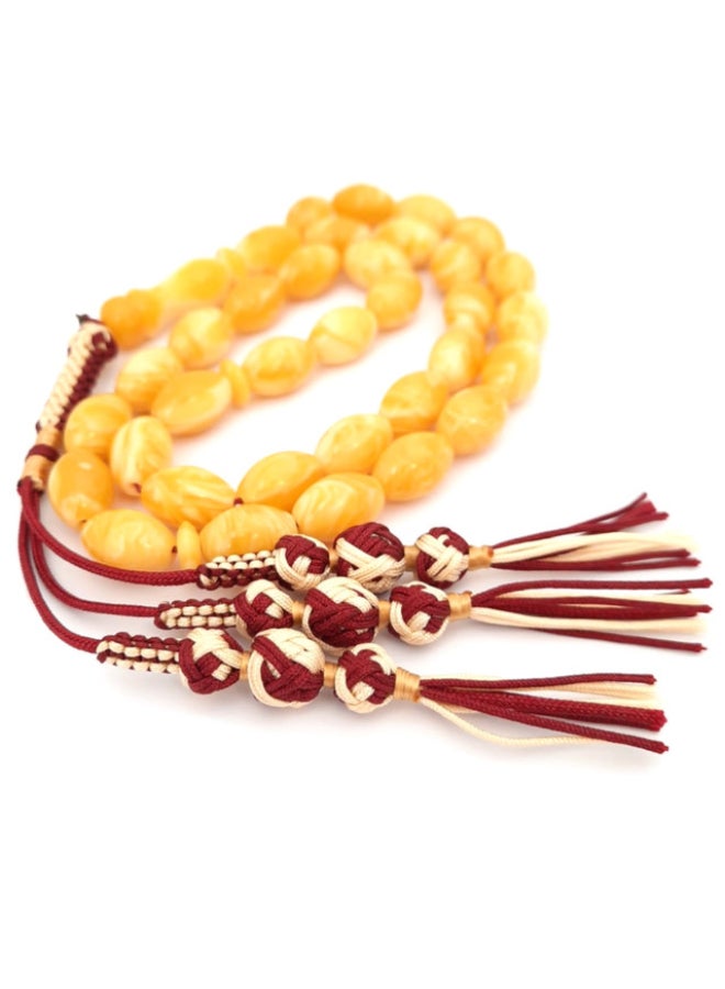 Miracle Empire - Tasbeeh Amber Sand Handmade Tassel Prayer Bead - Image 1