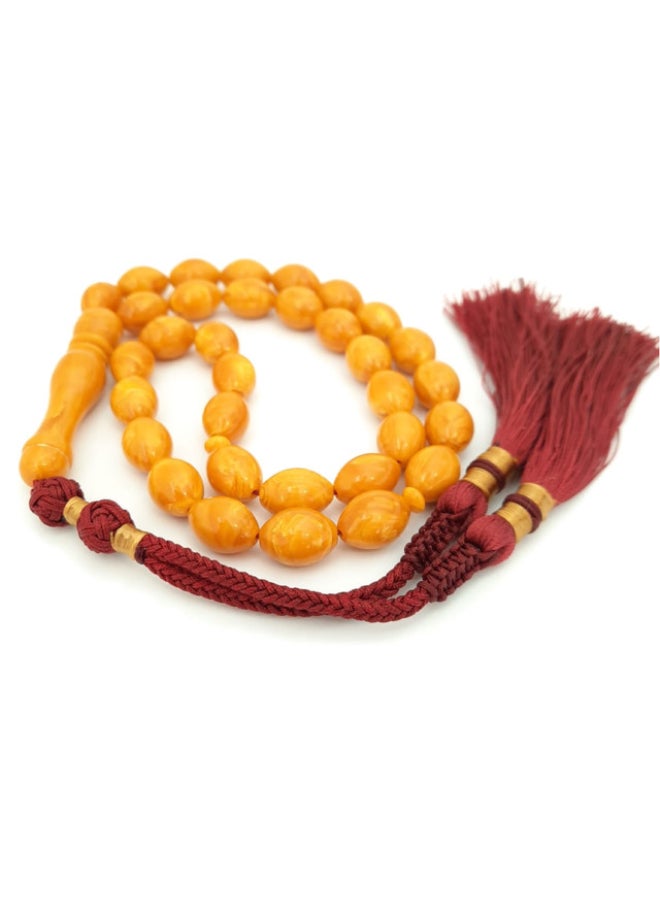 Miracle Empire Amber Sand Tasbih Misbaha Prayer Beads - Image 3