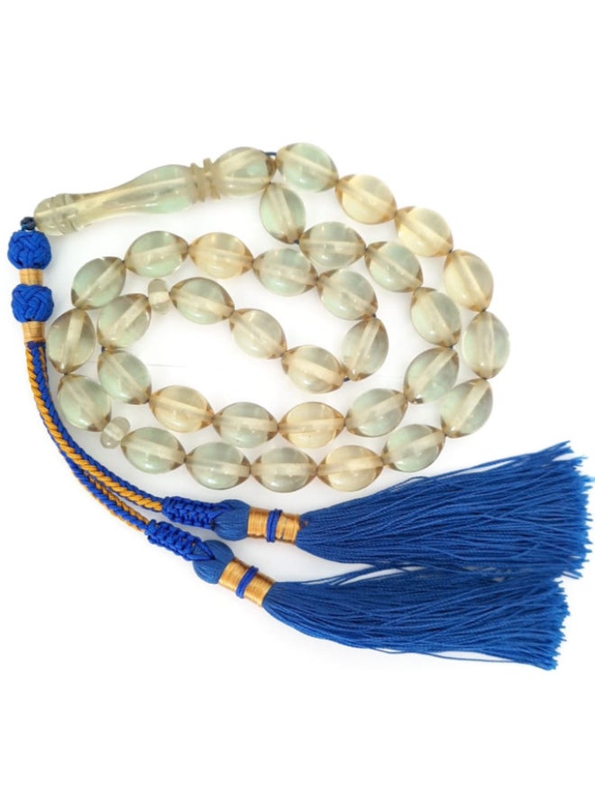 Miracle Empire Natural Amber Sand Handmade Tassel Prayer Bead  - Image 2