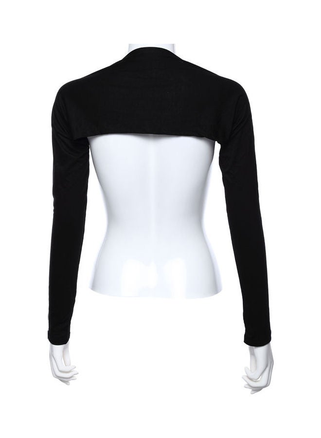 Comfortable Raglan Sleeve Shawl Black - Image 1