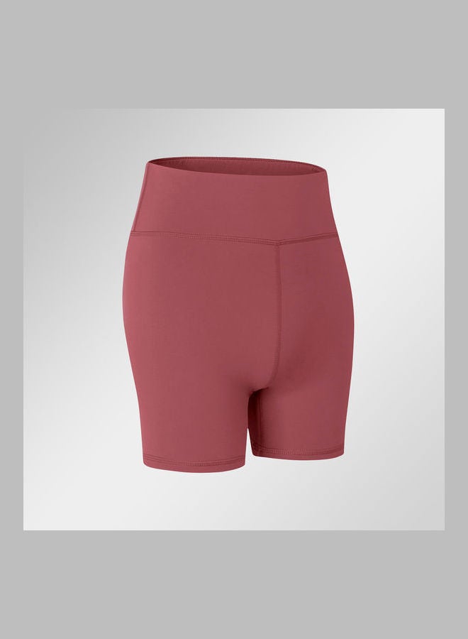 High Waist Running Gym Fitness Sportswear Shorts Pink - Image 3