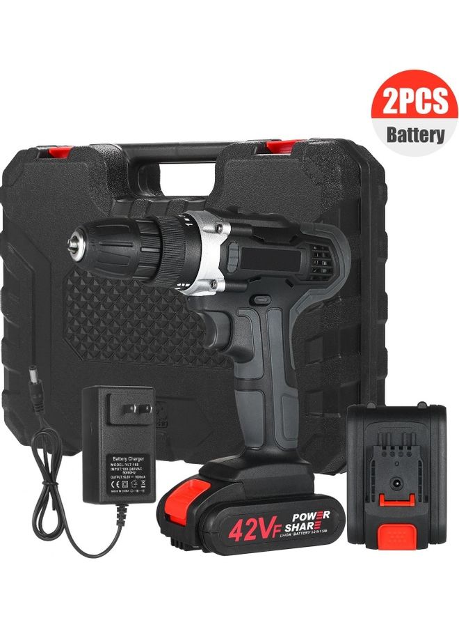 طقم مثقاب كهربائي مكون من 4 قطع أسود / رمادي / أحمر - Image 1