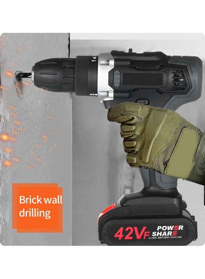 طقم مثقاب كهربائي مكون من 4 قطع أسود / رمادي / أحمر - Image 2