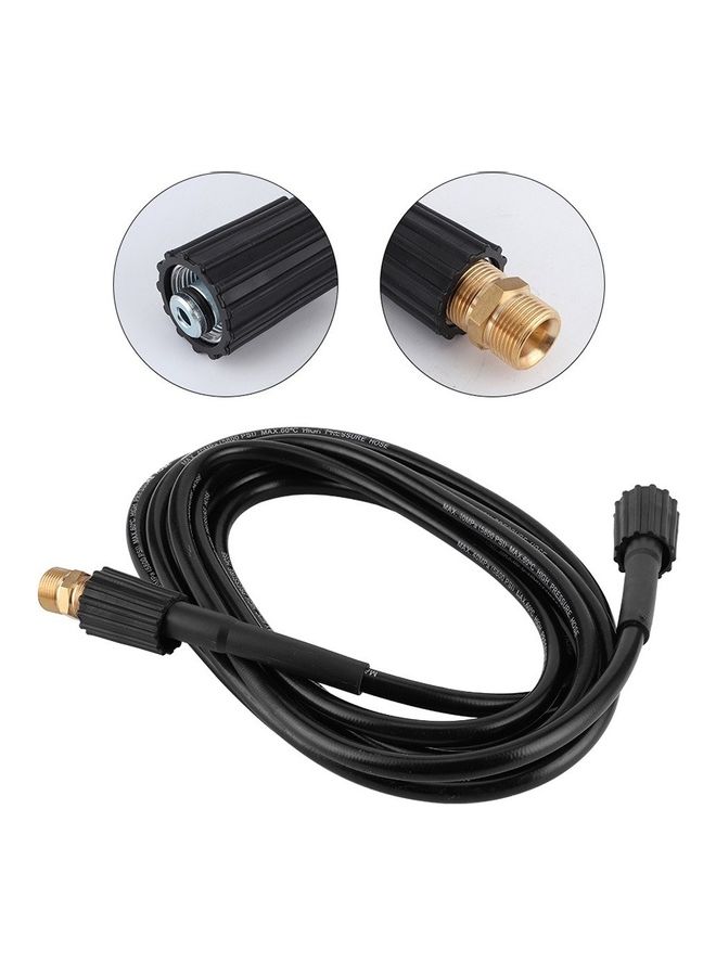 خرطوم أنبوبي للغسيل بمقبس انثى عالي الضغط أسود 10متر - Image 3