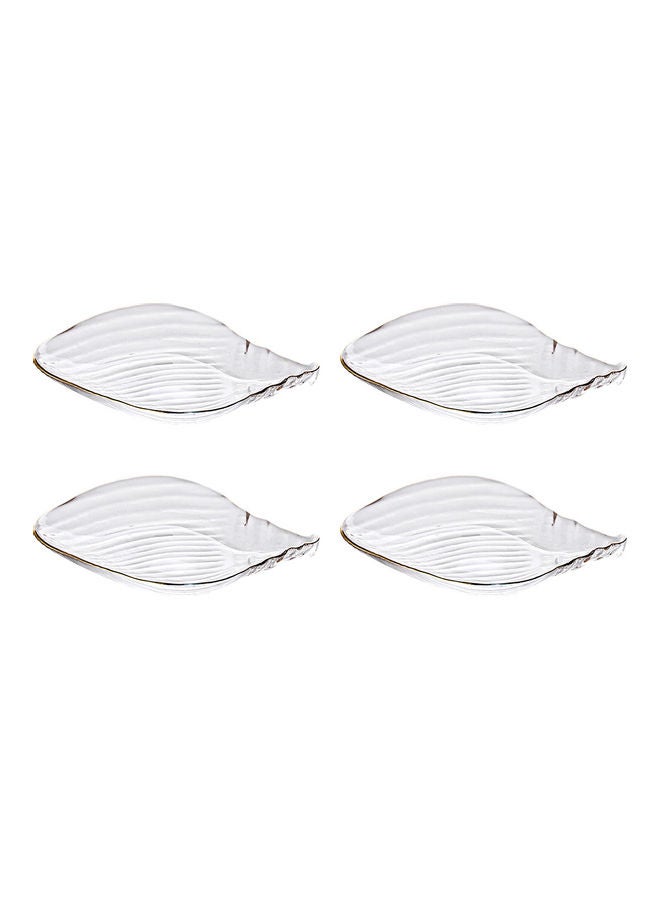 شور أطباق زجاجية من 4 قطع شفاف 25x19x3.1سم  - Image 1