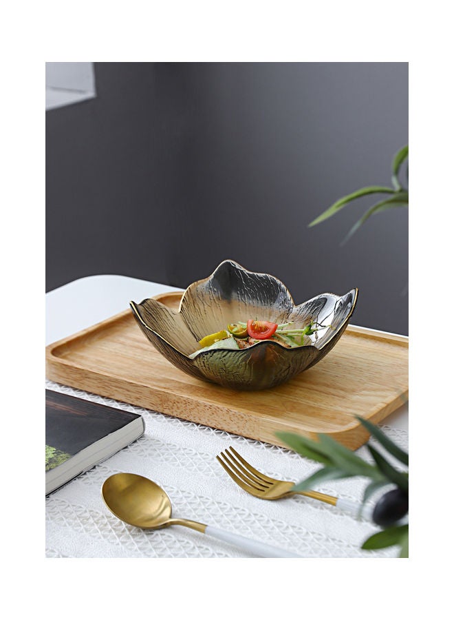 Shuer Lily Pattern Glass Bowl Grey 19.5x19.5x7.3cm - Image 2