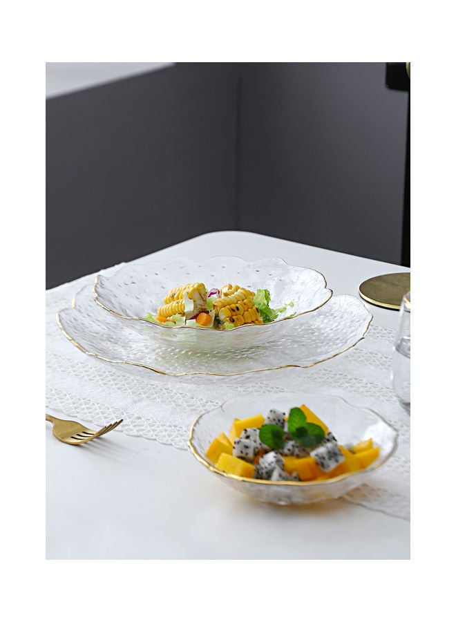 Shuer 3-Piece Glass Serving Plates Clear 25.5x2.5cm  - Image 3