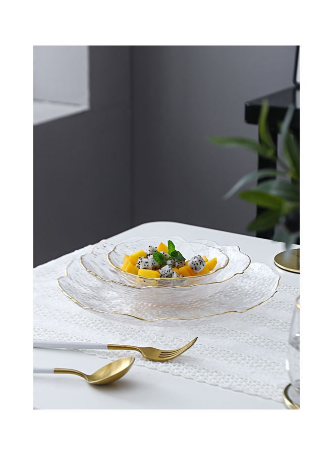 Shuer 3-Piece Glass Serving Plates Clear 25.5x2.5cm  - Image 4
