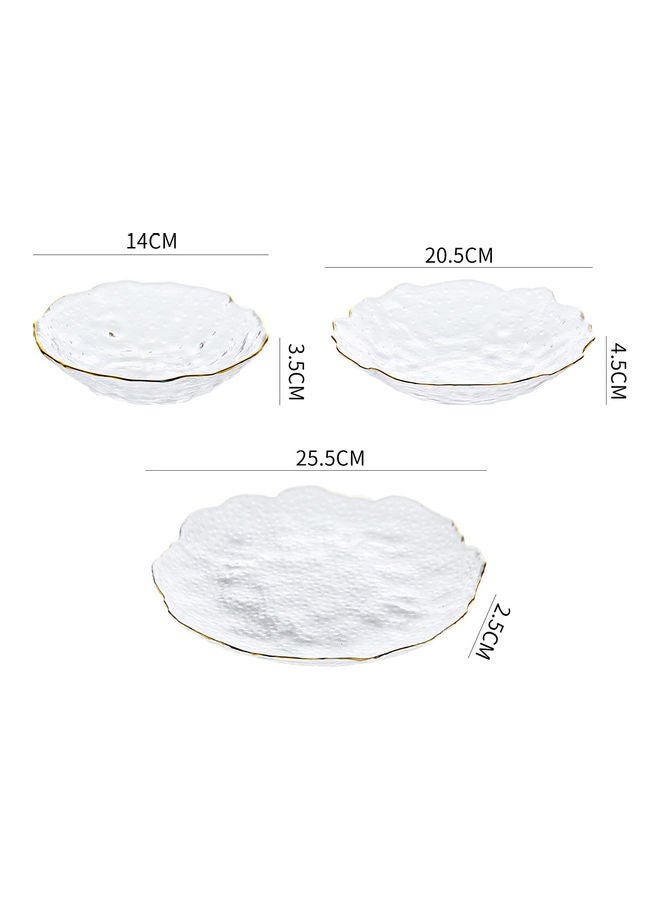 Shuer 3-Piece Glass Serving Plates Clear 25.5x2.5cm  - Image 5