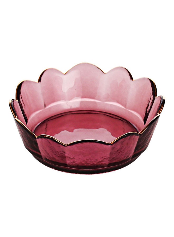 شور طبق تقديم زجاجي أحمر 15x10x5.2سم - Image 1