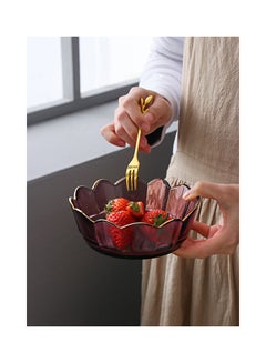 Shuer Glass Serving Plate Red 15x10x5.2cm  - Image 3
