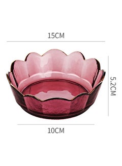 Shuer Glass Serving Plate Red 15x10x5.2cm  - Image 4