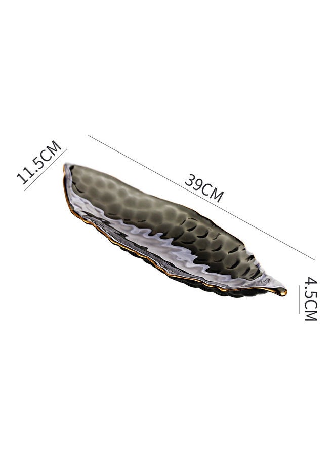 شور طبق على شكل بازلاء رمادي/أخضر 39x11.5x4.5سم  - Image 4