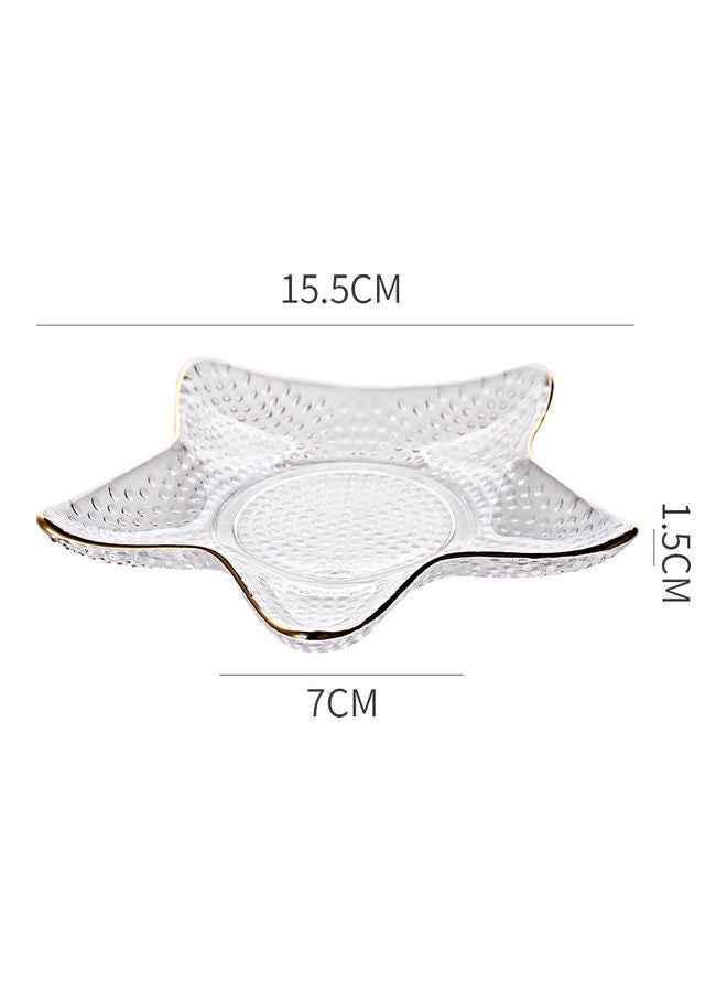 Shuer Glass Serving Plate Clear 15.5x7x1.5cm - Image 4