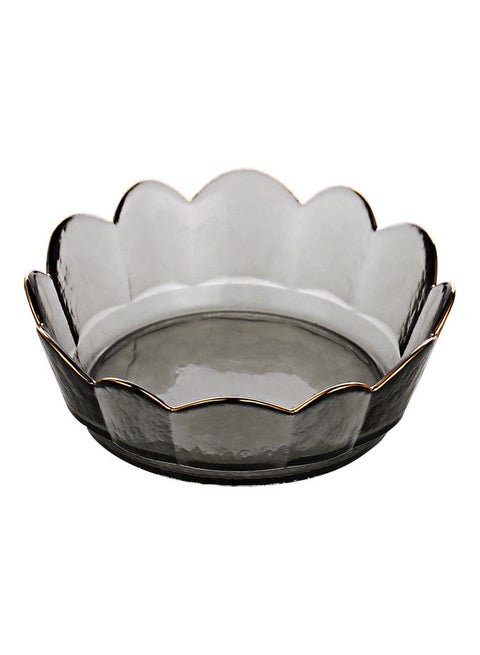 Glass Serving Plate Grey 15x10x5.2cm