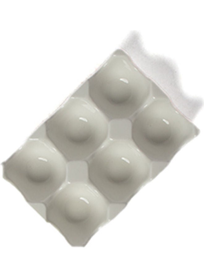 Squalo Porcelain Egg Plate White 14x9.5x3.5cm - Image 2