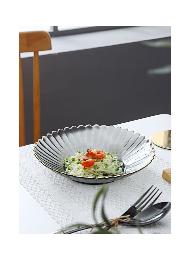 Shuer Glass Serving Plate Grey 23.9x23.9x4.9cm - Image 2