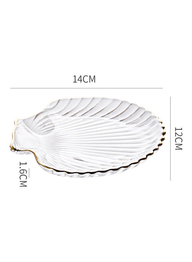 Shuer Glass Serving Plate Clear 14x12x1.6cm - Image 4
