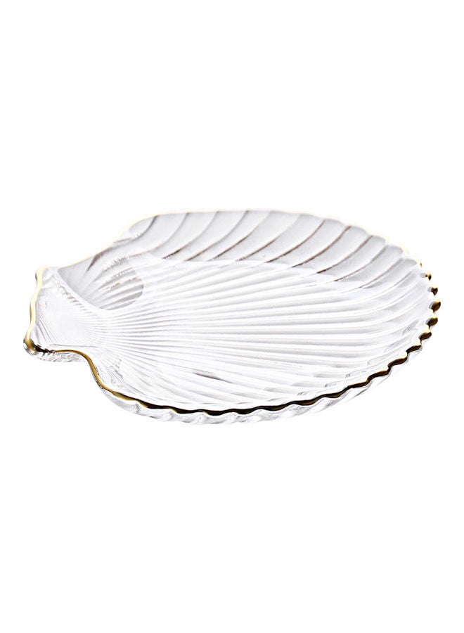 Shuer Glass Serving Plate Clear 14x12x1.6cm - Image 1