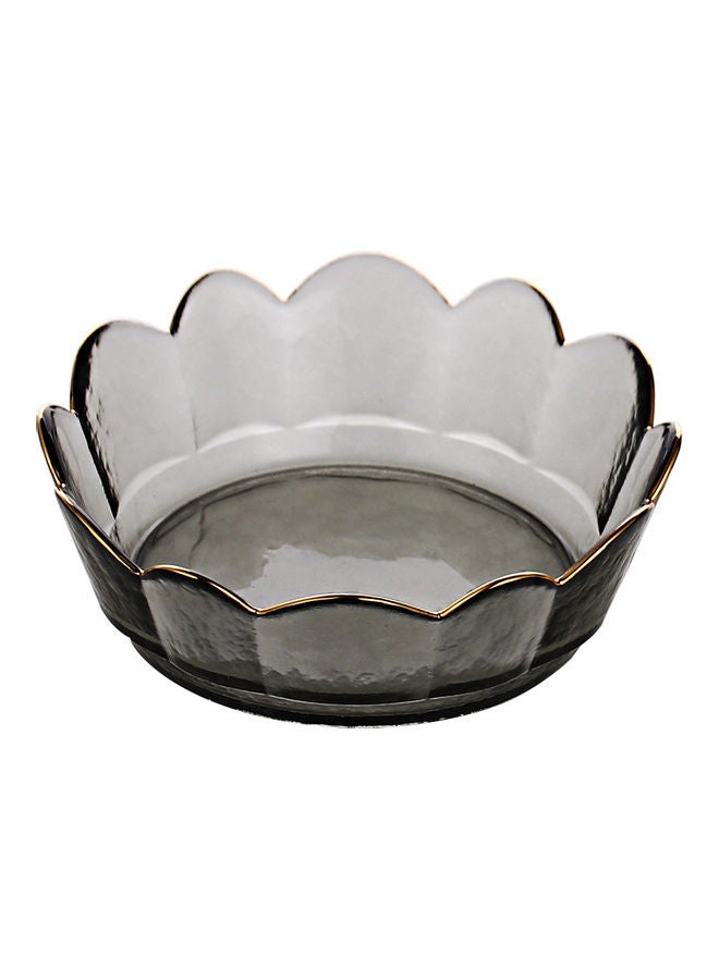 شور طبق تقديم زجاجي رمادي 17.2x13x6سم - Image 1