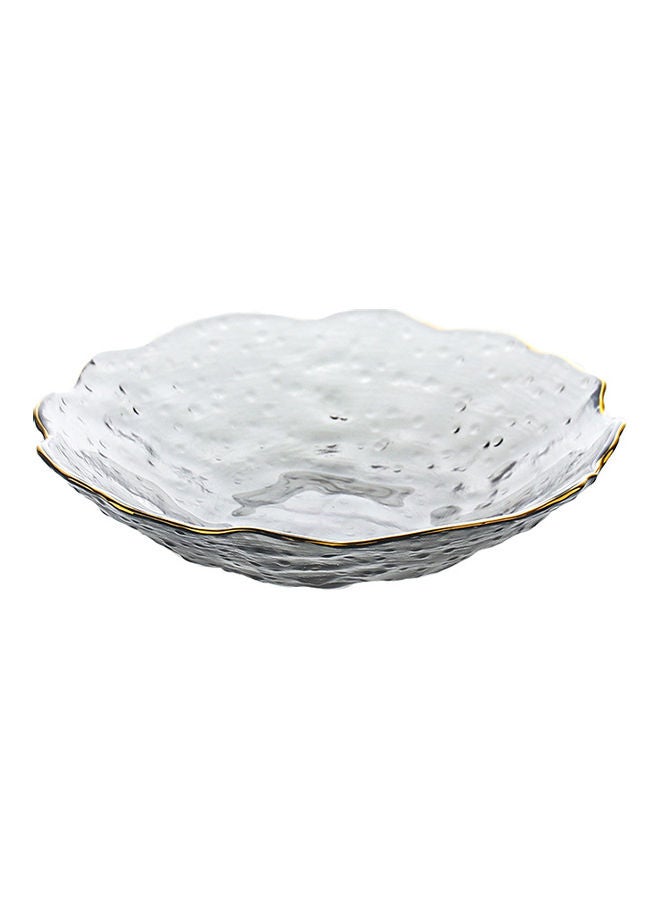 شور طبق تقديم زجاجي رمادي 20.5x4.5سم - Image 1