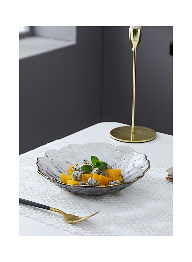 شور طبق تقديم زجاجي رمادي 20.5x4.5سم - Image 2